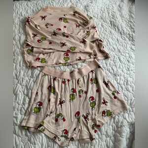 Pink Grinch Pajama Set
